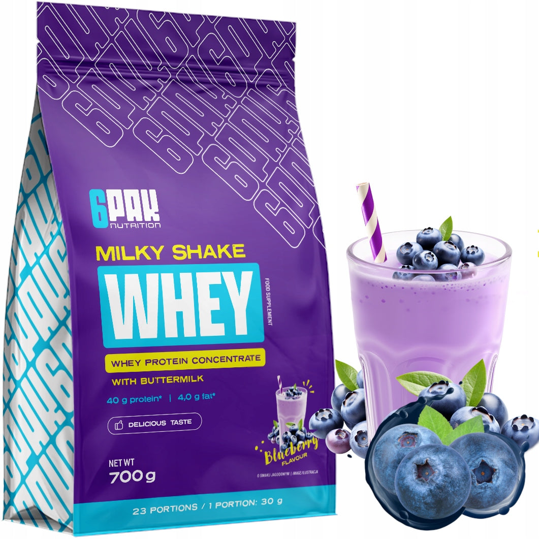 Protein MILKY SHAKE WHEY 700G Delicious Blueberry with Buttermilk Cocktail WPC 80