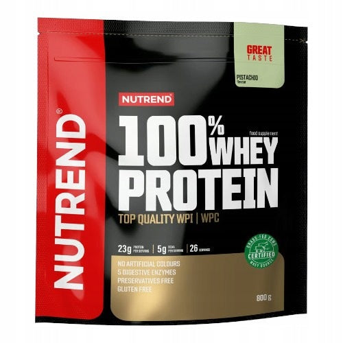 Protein NUTREND 100% Whey Protein WPC WPI 800g Pistachio BCAA Mass Nutrition Packaging status original