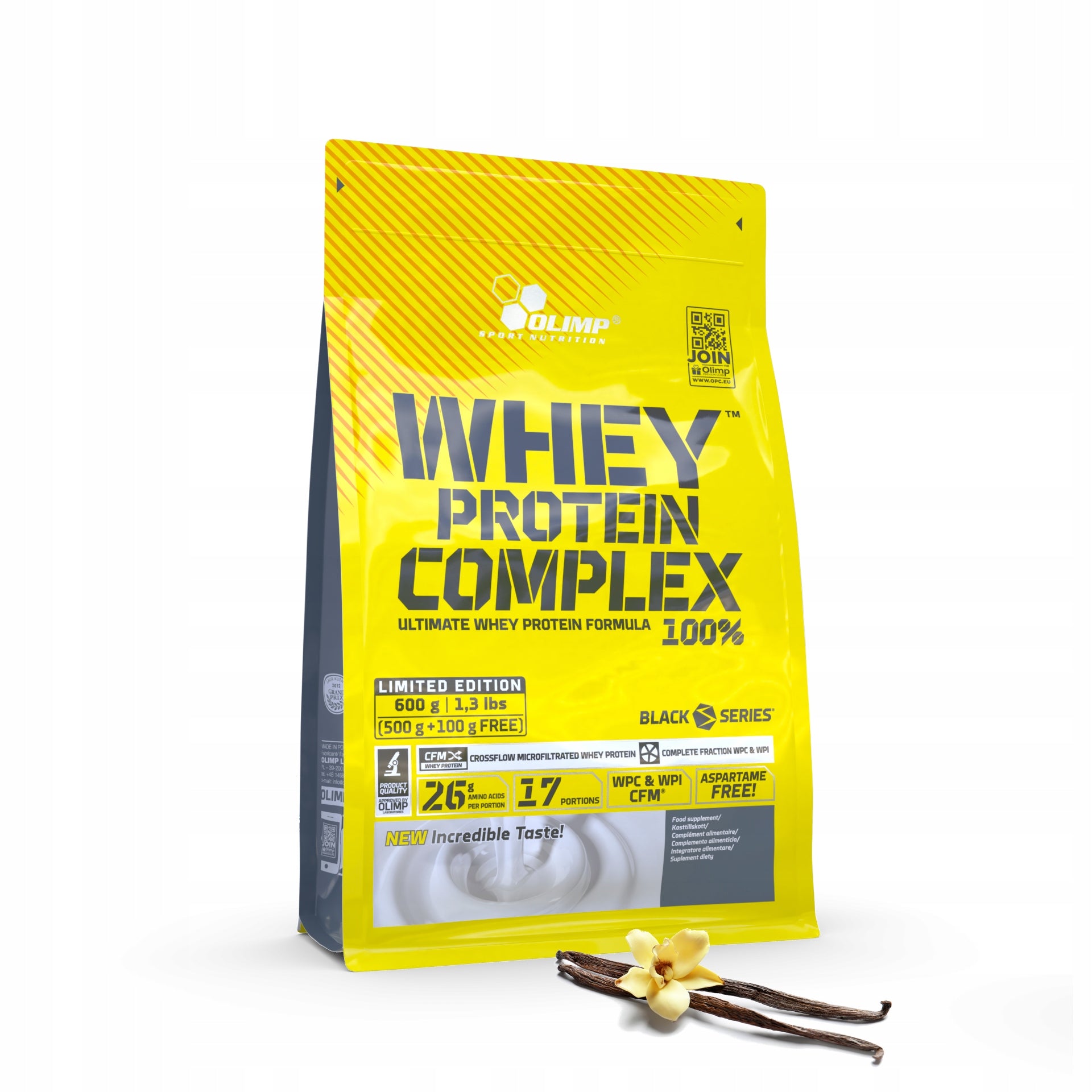 Protein Olimp WPC Whey Protein Complex Protein Conditioner Isolate 600g Vanilla Packaging status original