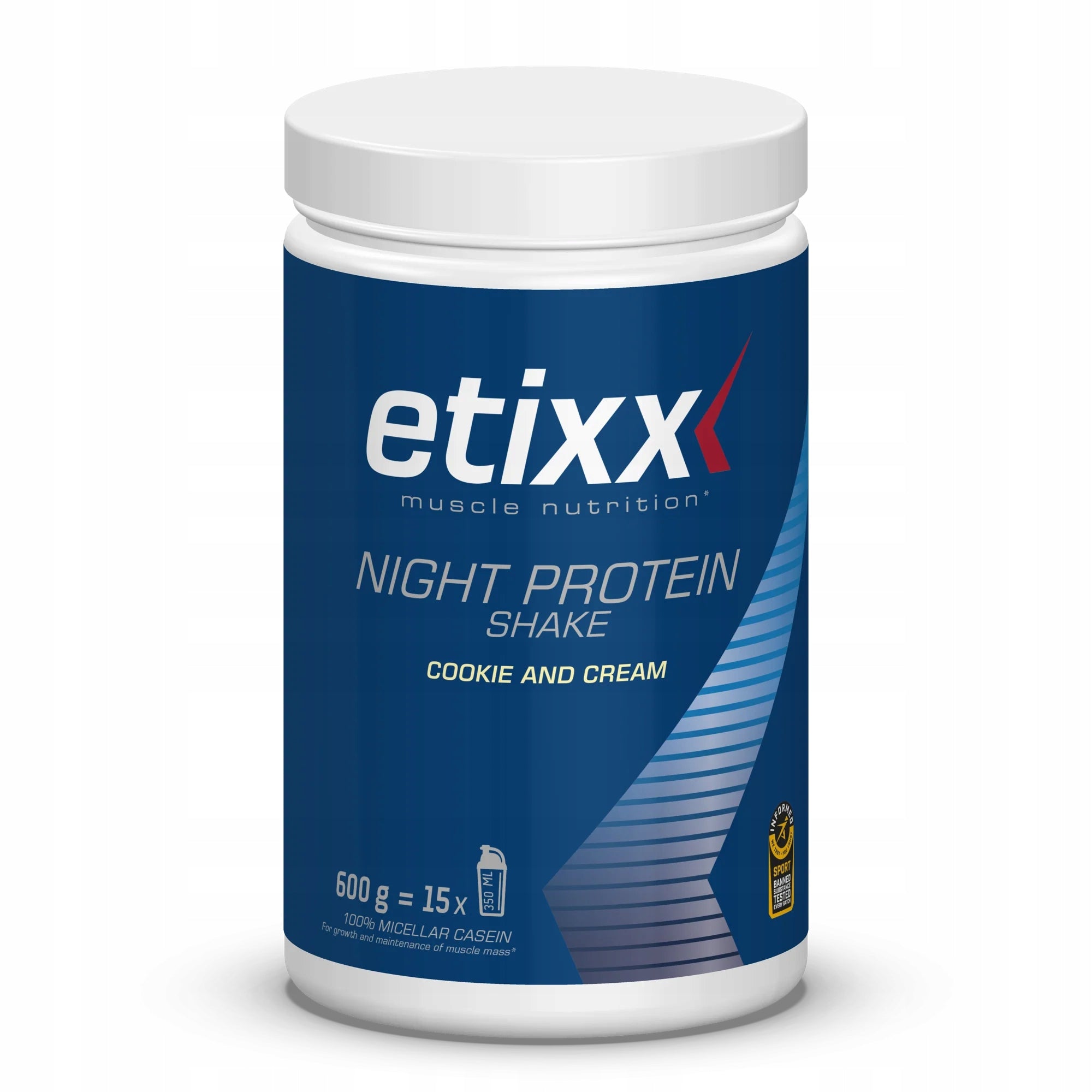 Protein Shake Etixx Night Protein Shake Cookie and Cream 600 g