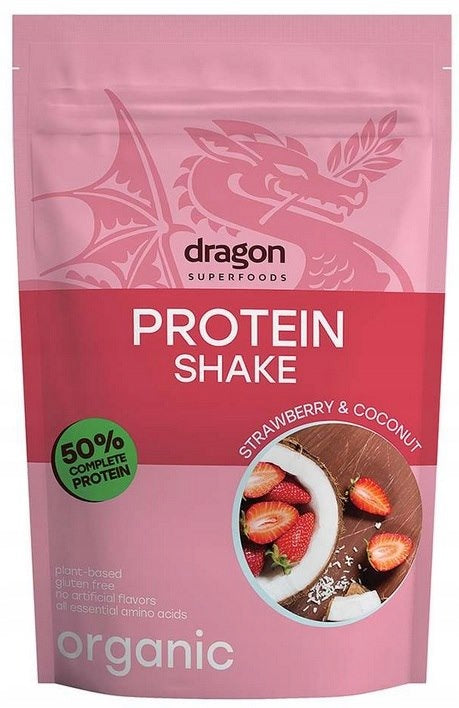 Protein Shake Strawberry and Coconut, 50% Protein - Gluten Free Drink BIO 450g