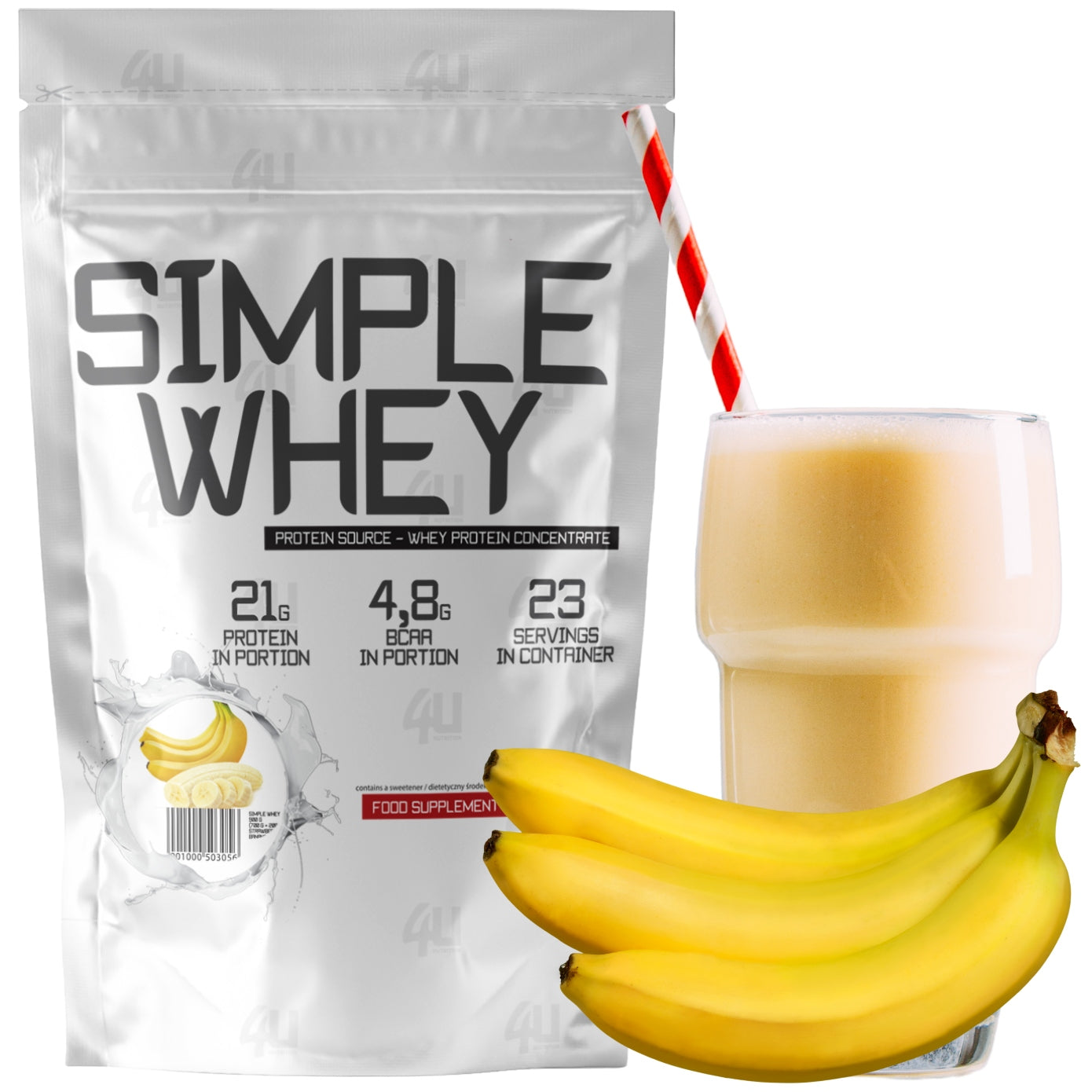 Protein WPC Slimming Cocktail Delicious Banana 4U whey protein wpc