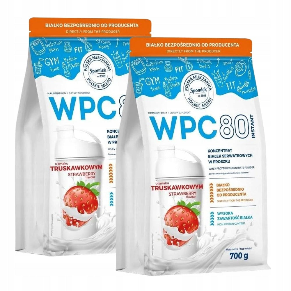 Protein WPC80 STRAWBERRY 700g SPOMLEK WHEY PROTEIN CONCENTRATE