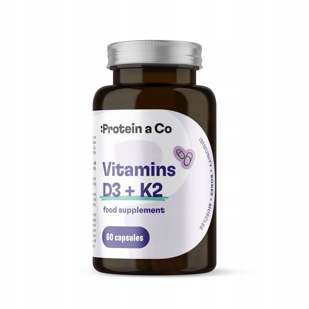 Protein and co Vitamin D3 and K2 in capsules 60 tablets
