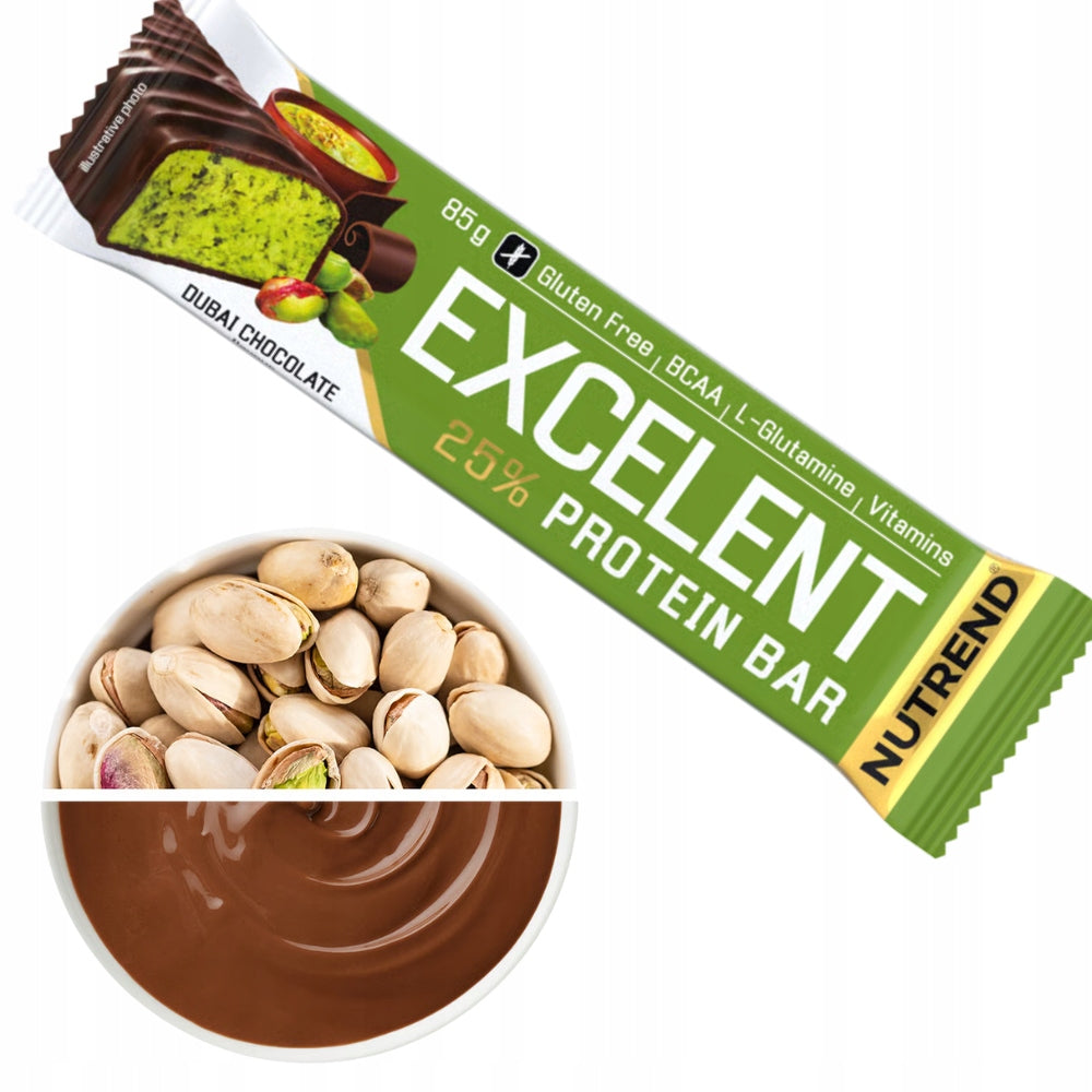 Protein bar Nutrend Excelent chocolate Dubai 85g protein snack Expiration date at least 3 months from the date of purchase