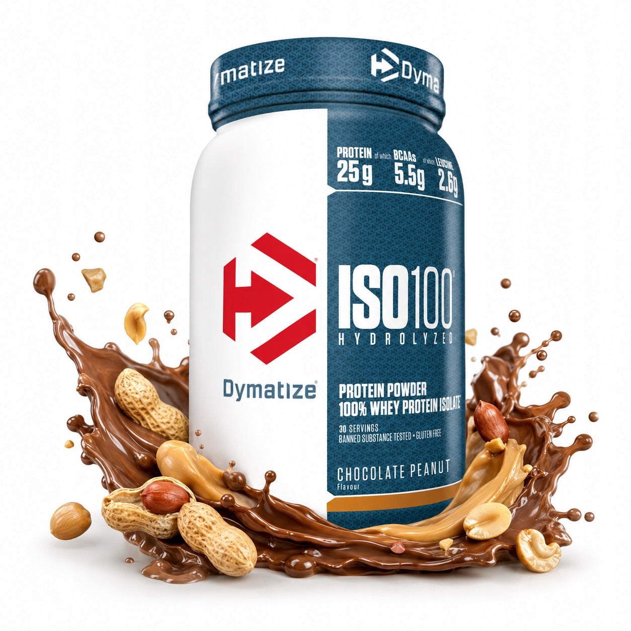 Protein isolate Dymatize ISO 100 Chocolate-nut 932 g whey protein WPI