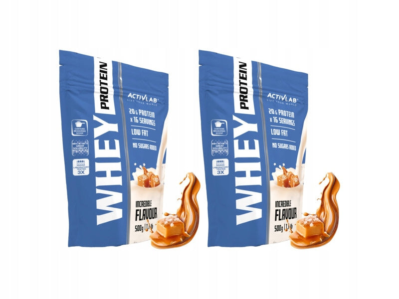 Protein supplement ACTIVLAB Whey Protein WPC 85 Salty caramel (500 g) x 2 pcs.