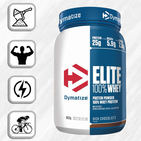 Protein supplement DYMATIZE ELITE 100% Whey Protein 942 g chocolate flavour Expiration date at least six months from the date of purchase