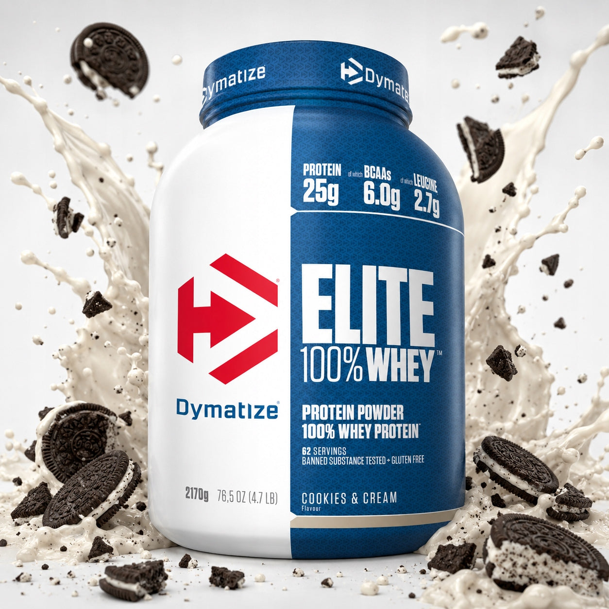 Protein supplement Dymatize Elite Whey Biscuits and cream 2,17 kg per mass