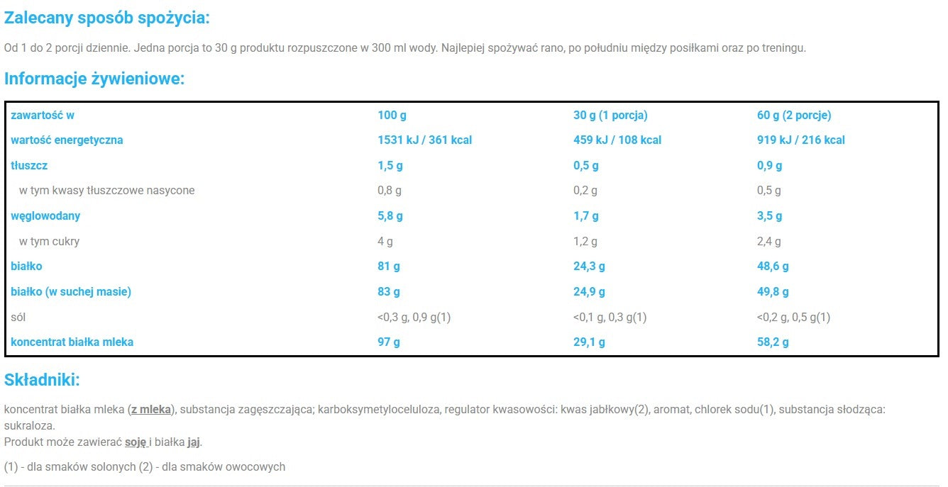 Protein supplement Great One Milk 81 High Protein 700g taste CARAMEL ICE CREAM Packaging status original