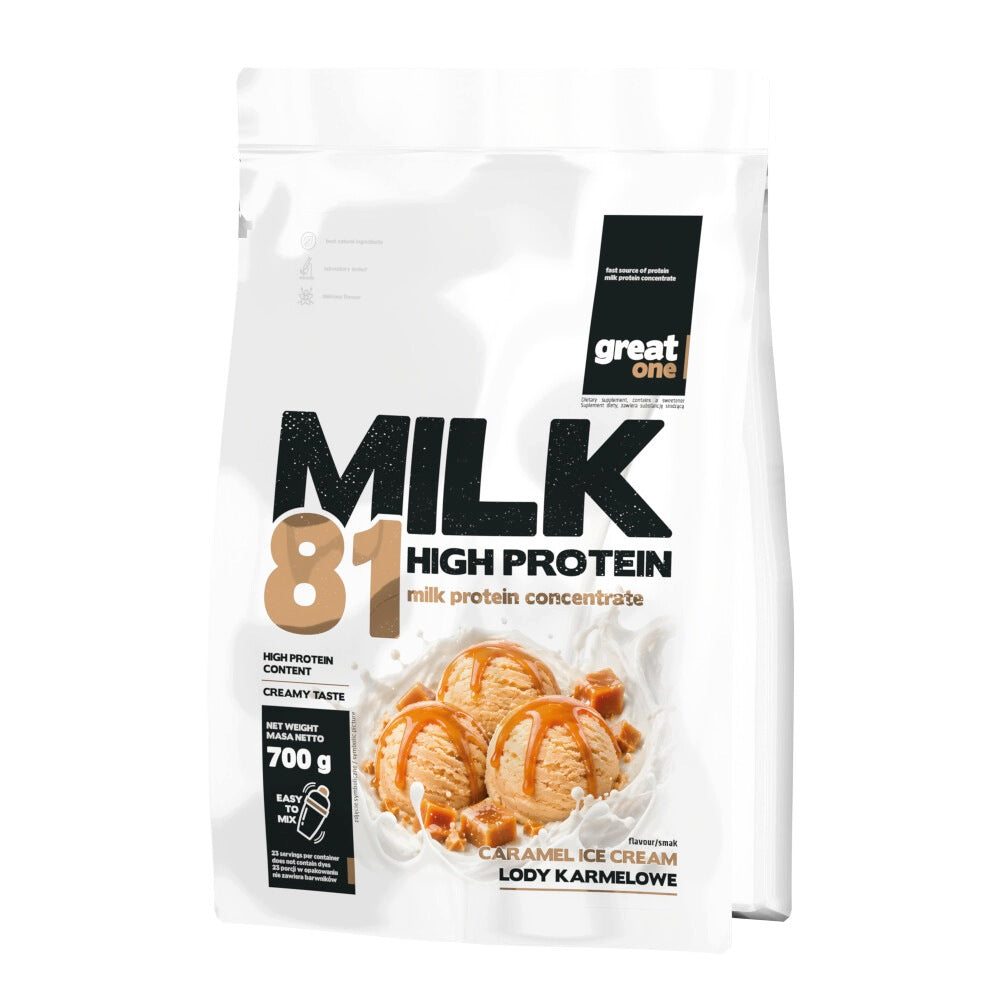 Protein supplement Great One Milk 81 High Protein 700g taste CARAMEL ICE CREAM