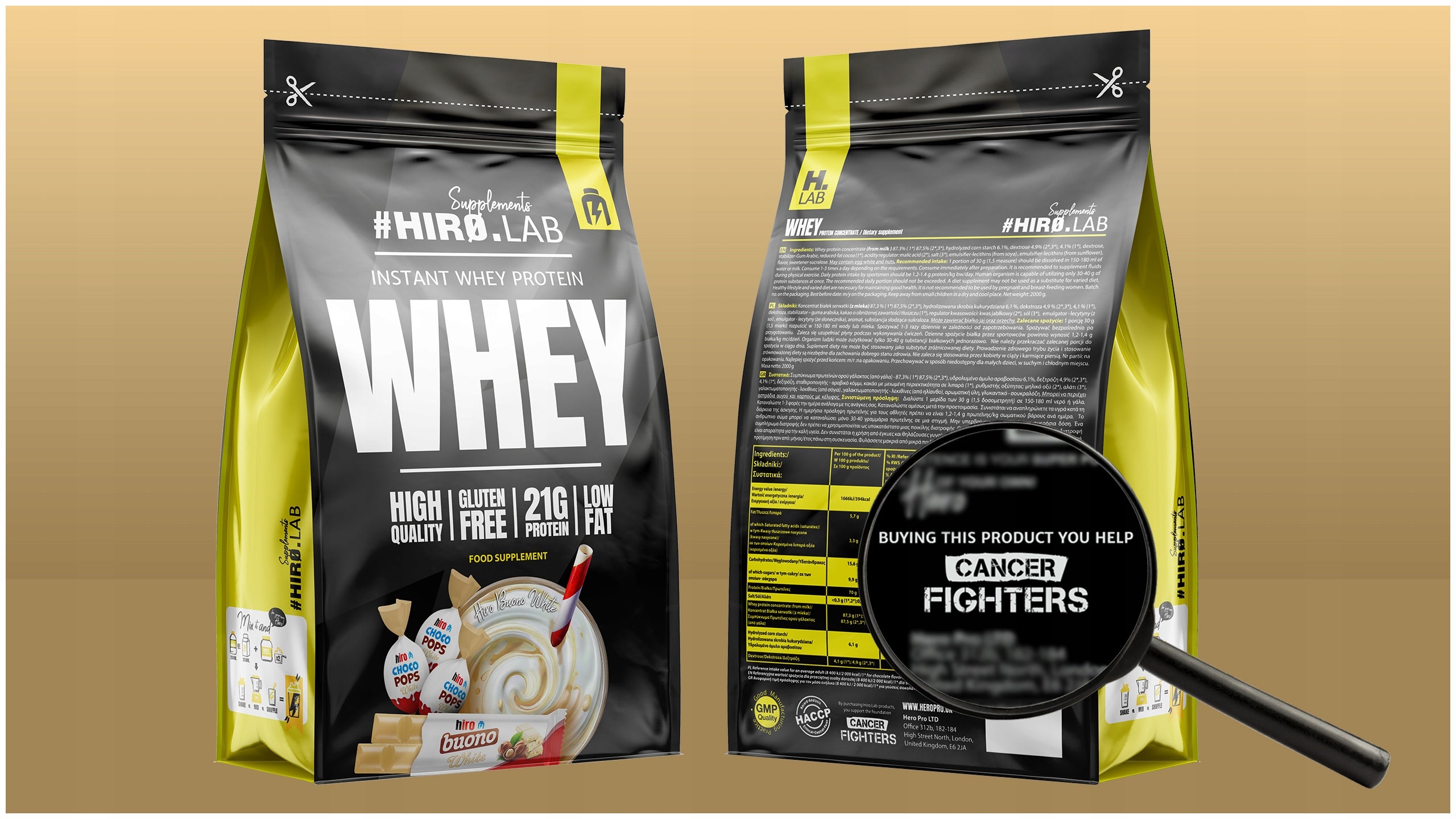 Protein supplement Hiro.Lab 750g WPC Buono White Manufacturer code 1000021470#HBW