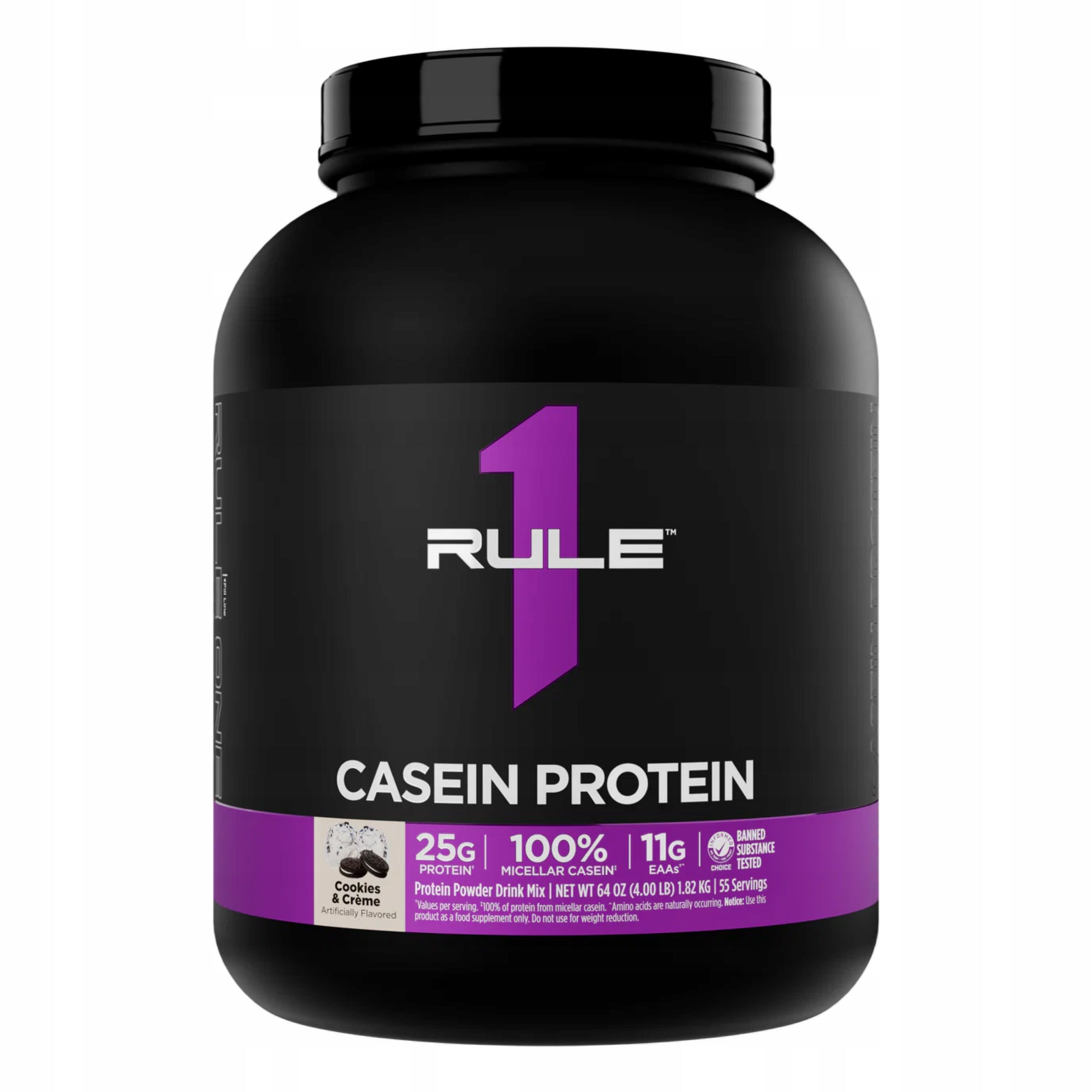 Protein supplement Rule1 CASEIN Protein powder 1820 g taste cake with cream