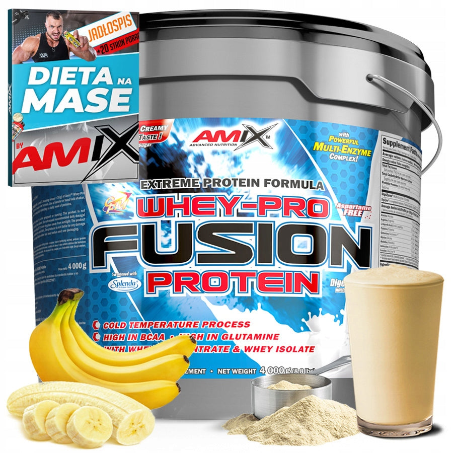 Protein supplement WPC WPI whey protein isolate CFM banana 4kg 114 servings
