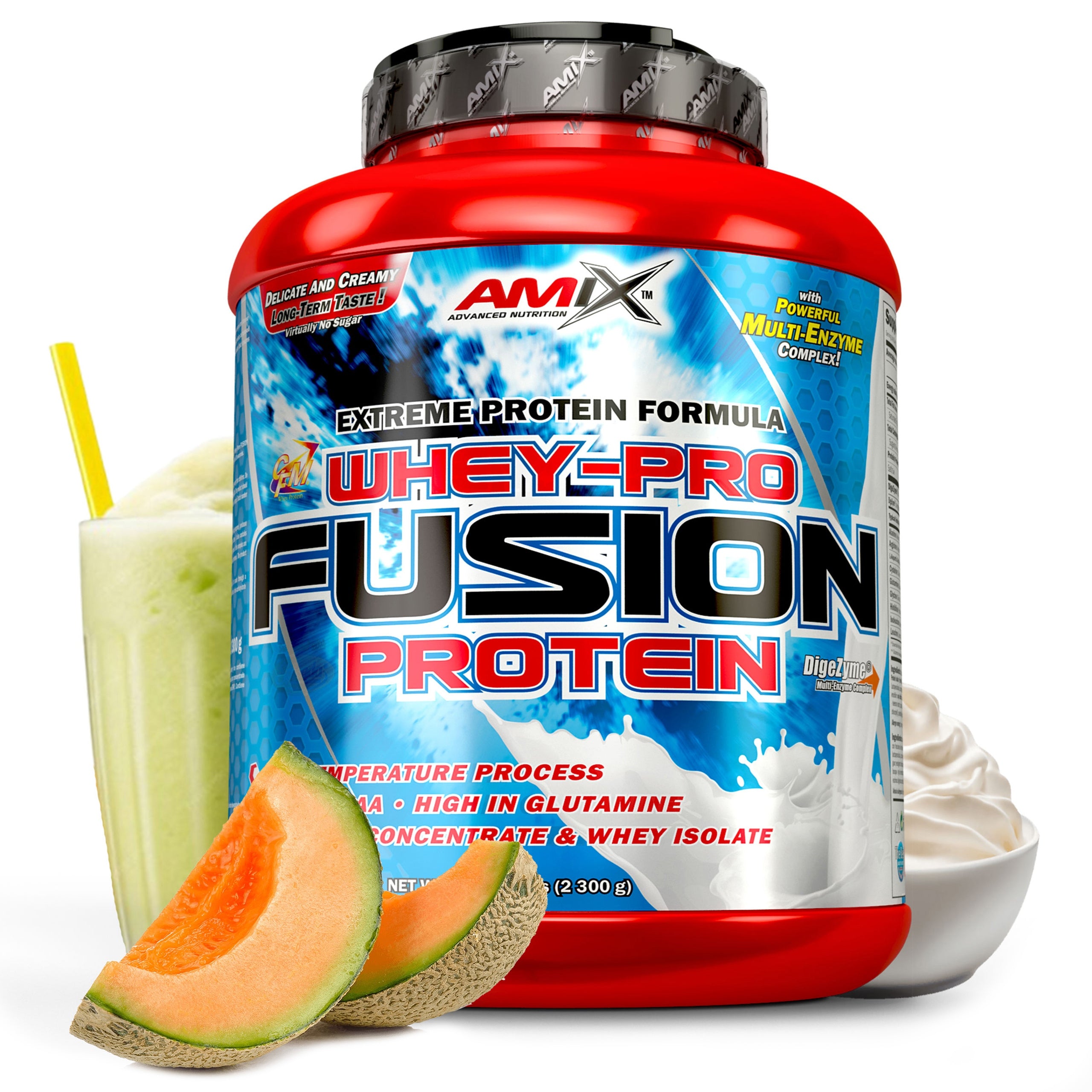 Protein supplement WPC whey isolate CFM 2300 g 66 servings melon yogurt