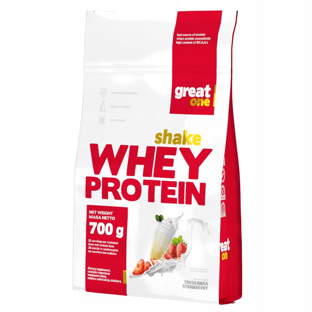 Protein supplement concentrate - WPC Great One powder 700g STRAWBERRY flavour