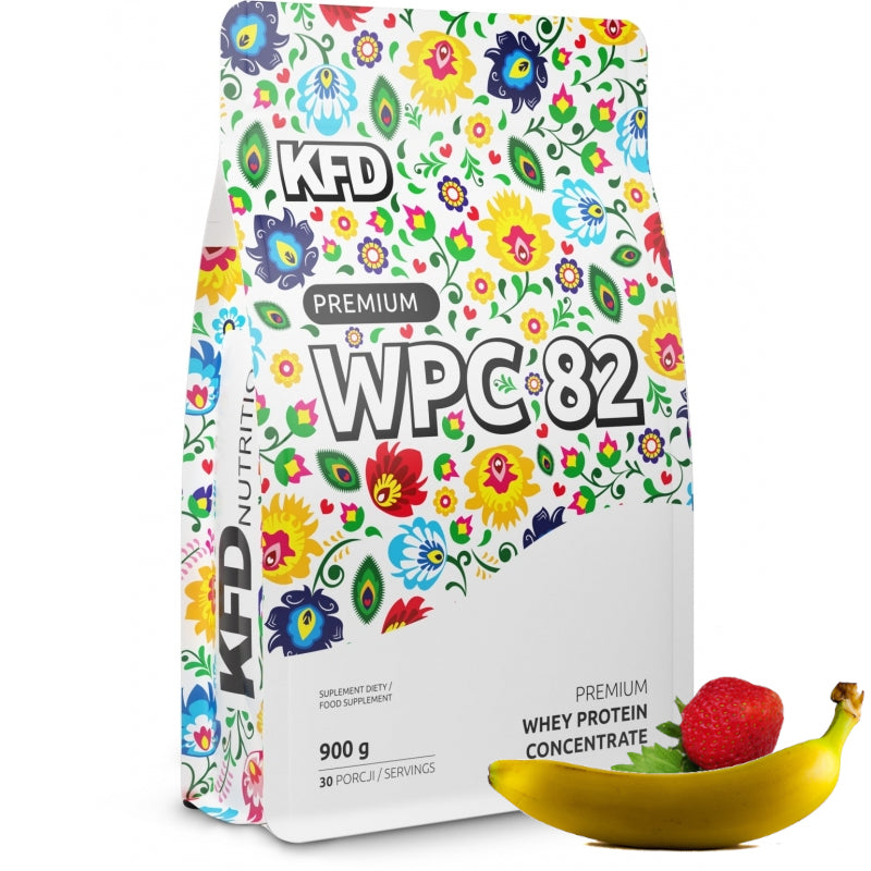 Protein supplement protein concentrate - WPC KFD 900g BANANA - STRAWBERRY