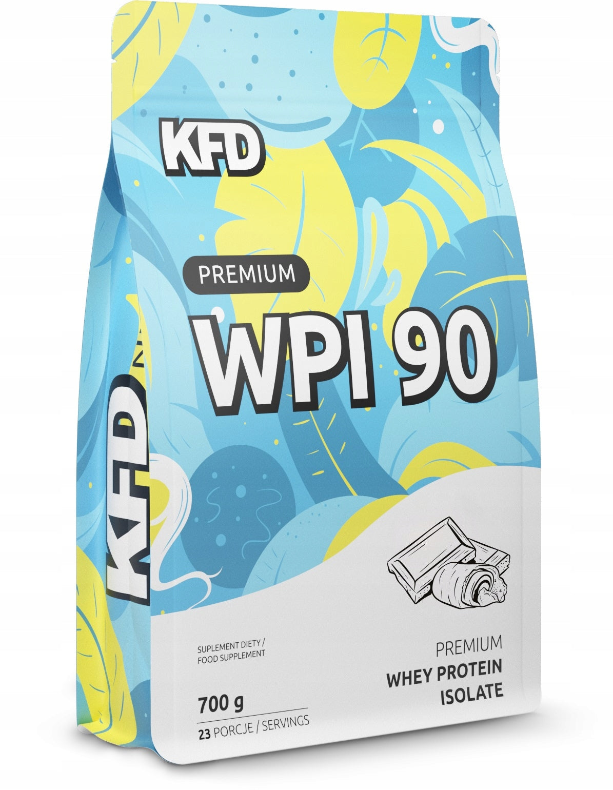 Protein supplement protein isolate - WPI KFD powder 700 g taste white chocolate Packaging status original
