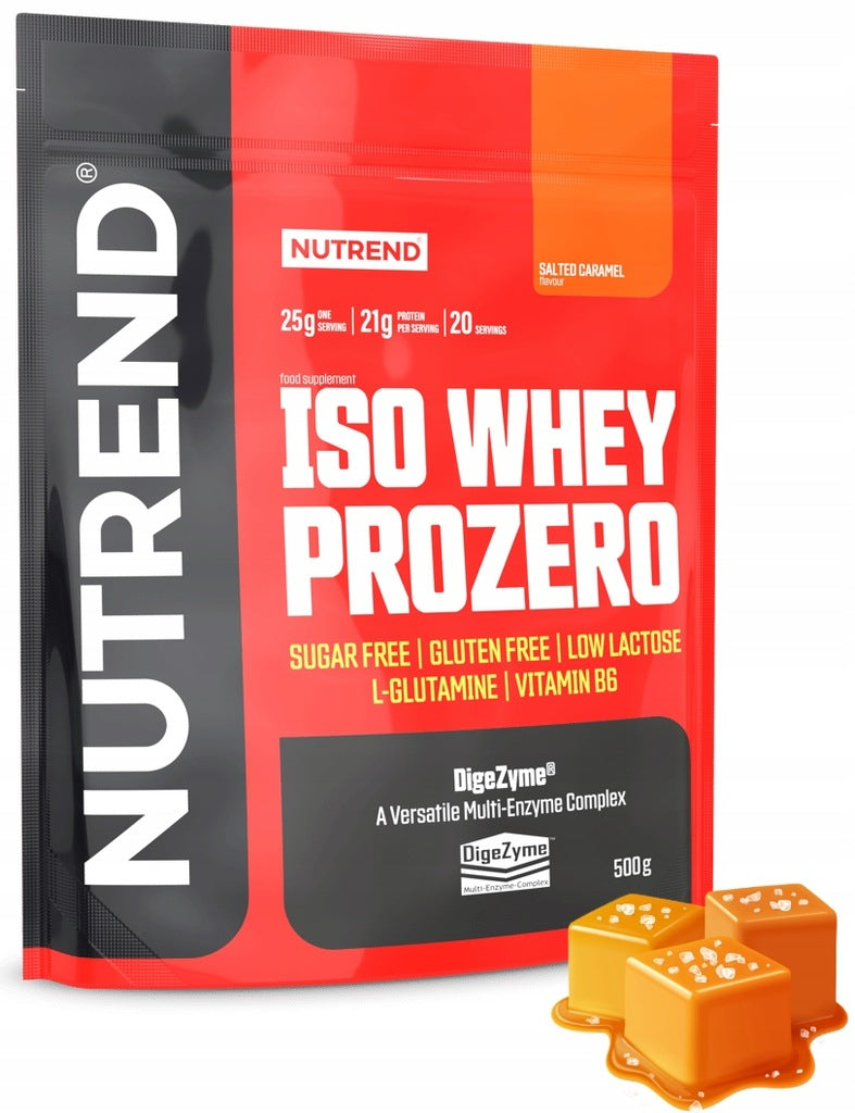 Protein supplement protein isolate - WPI Nutrend powder 500g taste salty caramel Packaging status original