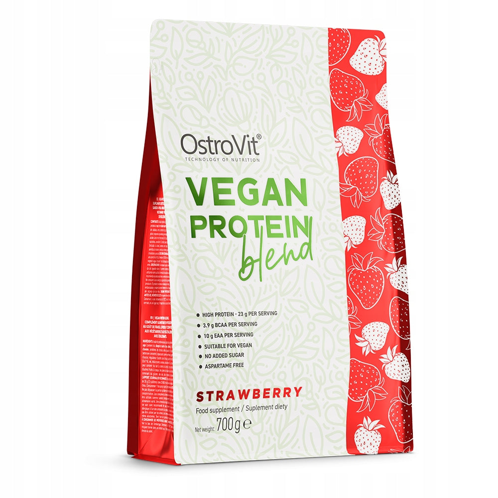 Protein supplement vegan protein OstroVit powder 700 g strawberry flavour