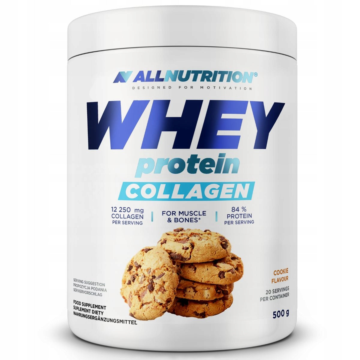 Protein with collagen Allnutrition Whey Protein Collagen 500g cake