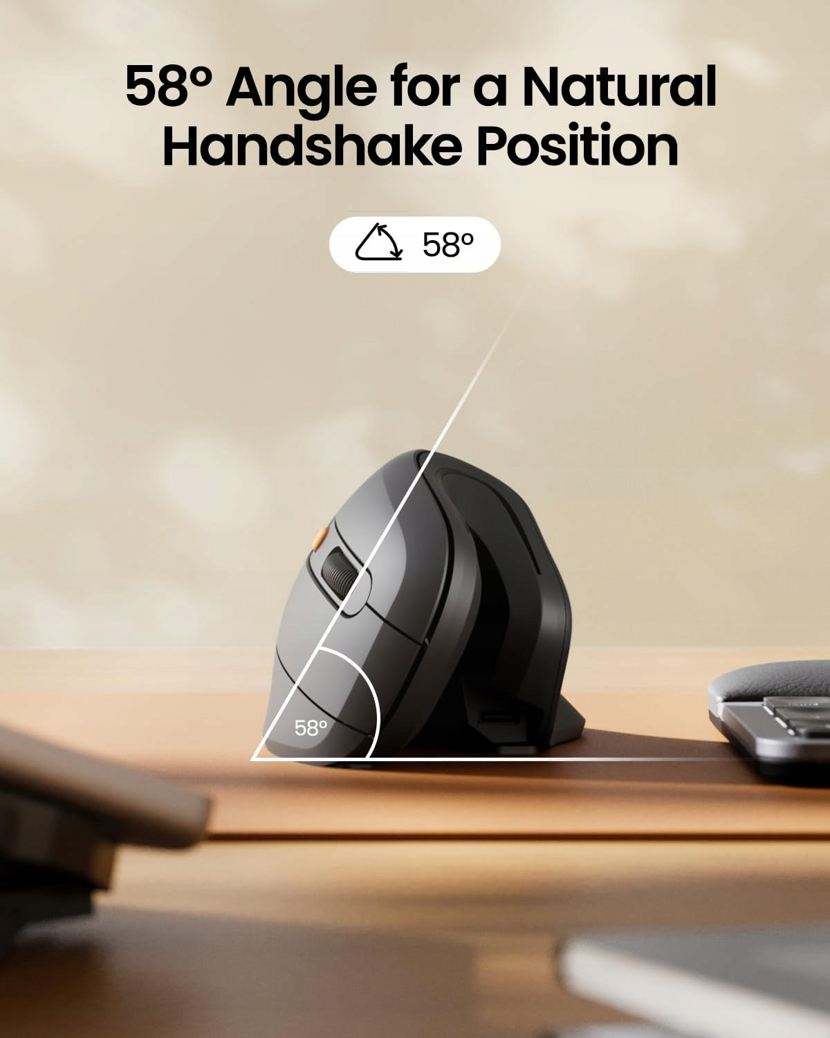 ProtoArc EM11 Wireless Mouse Ergonomic Vertical Bluetooth USB Packaging status original