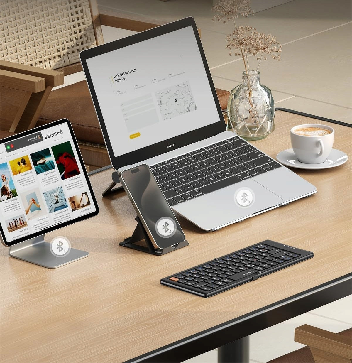 ProtoArc XK04 foldable Bluetooth keyboard mini AZERTY black Manufacturer code B0DD416BK4