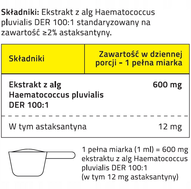 Proton Labs ASTAXANTHIN 12 mg with ALG 100% NATURAL, Pure Powder 50g Packaging status original