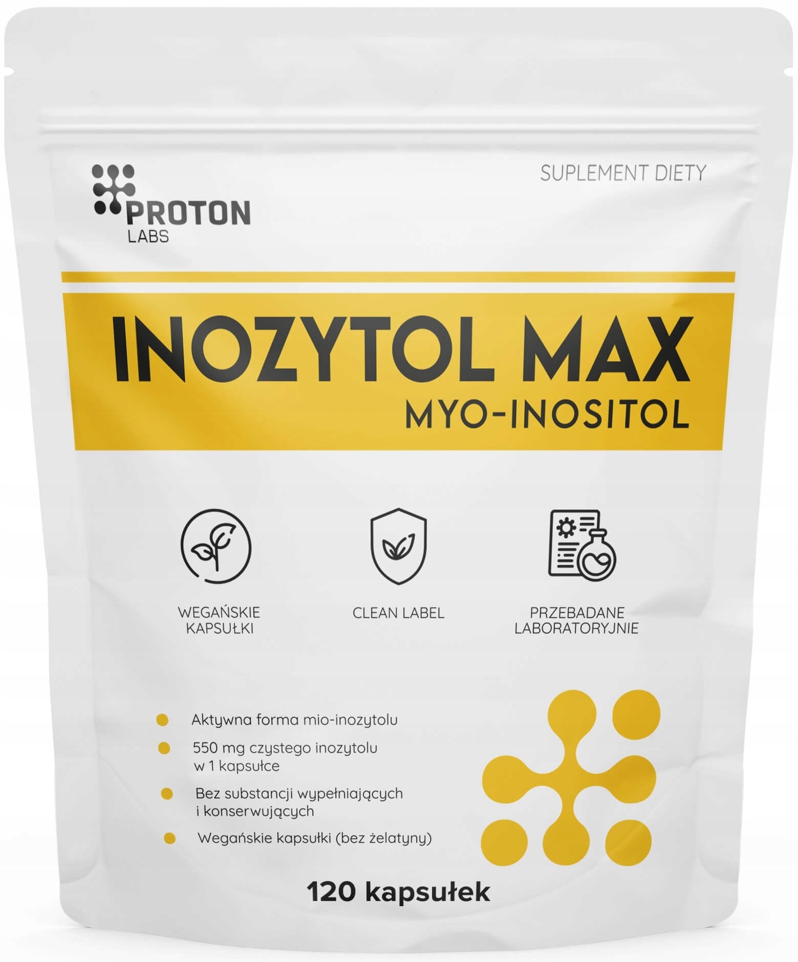Proton Labs INOSITOL MAX mio inositol PURE 99%+ myo - 120 capsules PCOS