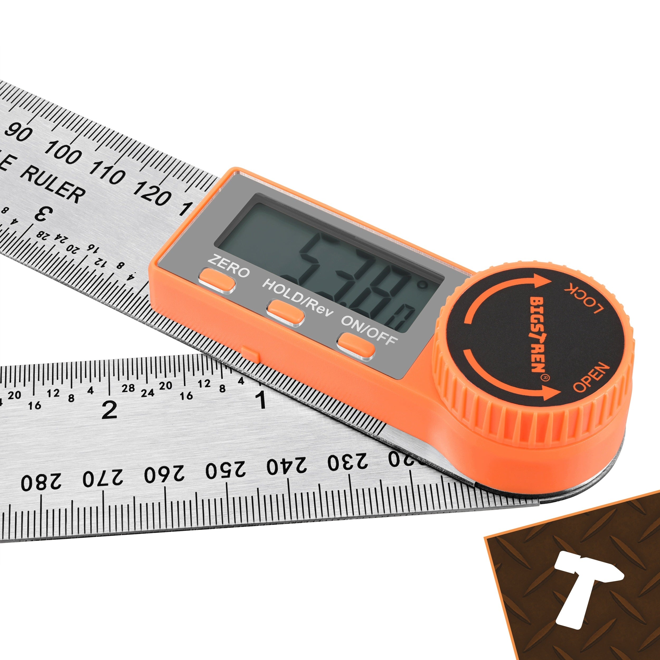 Protractor Digital Electronic Meter 360 200mm Ruler LCD Display Manufacturer code Kątomierz elektroniczny Bigstren 26957