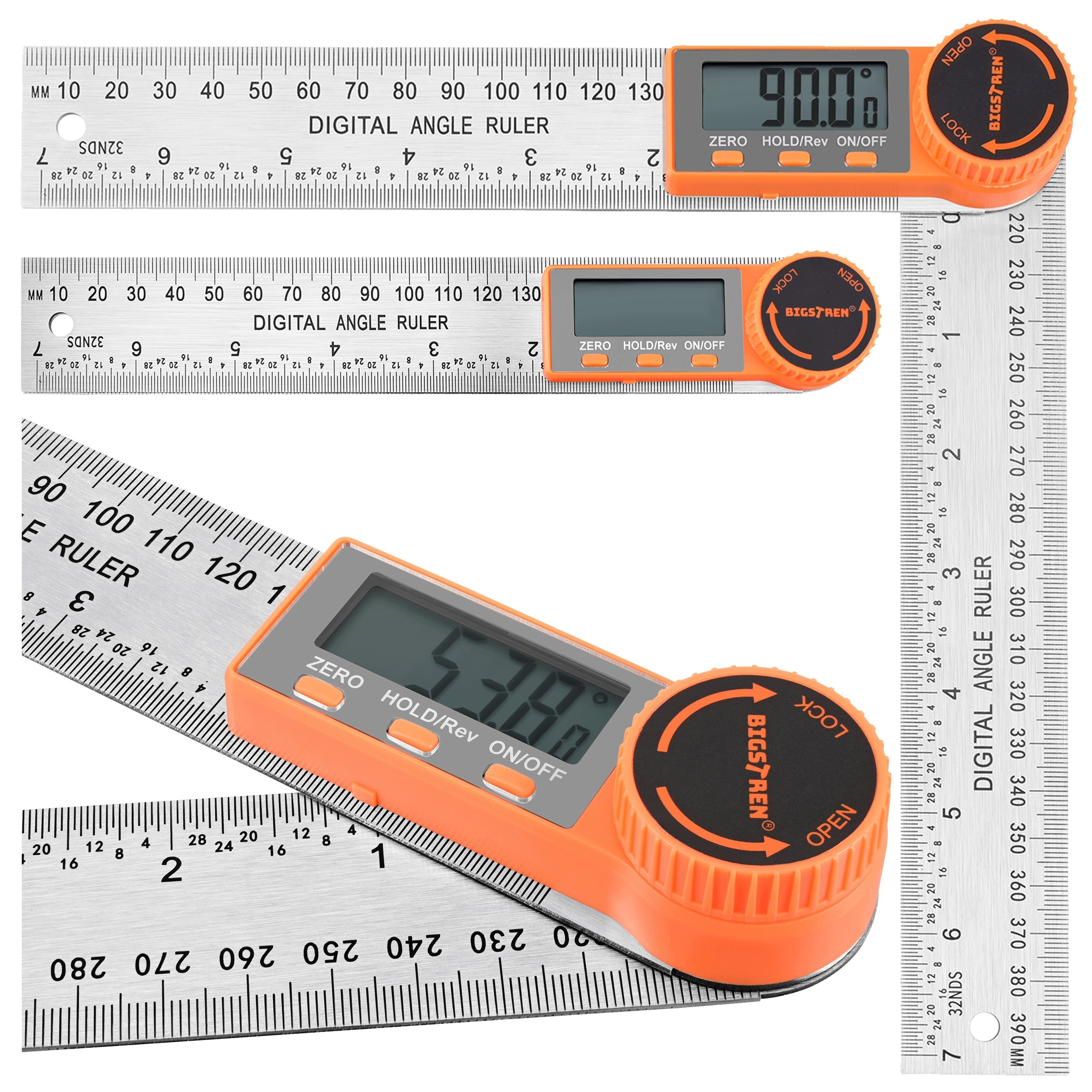 Protractor Digital Electronic Meter 360 200mm Ruler LCD Display