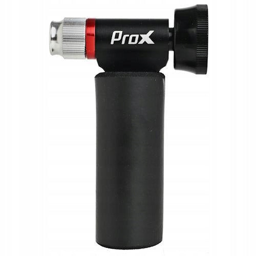 Prox bicycle pump for AV/FV CO2 cartridges with pressure gauge Color black