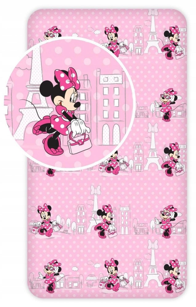Laken mit Gummi Minnie Mouse, 90x200cm 