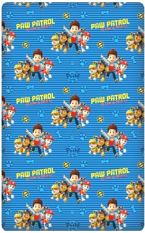 Bettlaken mit Gummi Paw Patrol, 90x200 cm 
