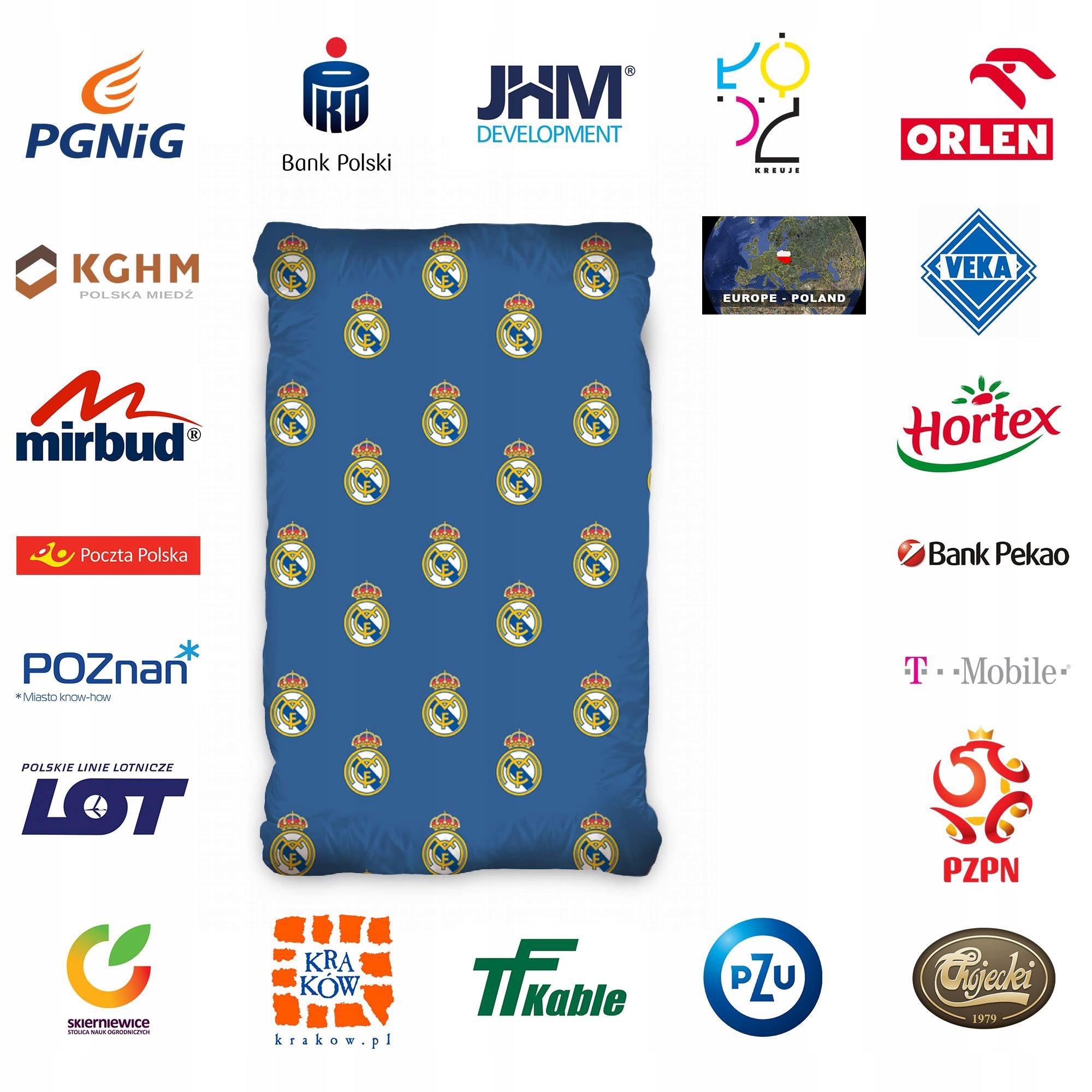 Kinderbettlaken mit Gummi Real Madrid, 90x200 cm 
