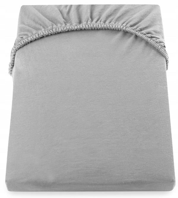 DecoKing Jersey Amber Stahlblech mit Gummizug für Matratze, 90x200 cm 