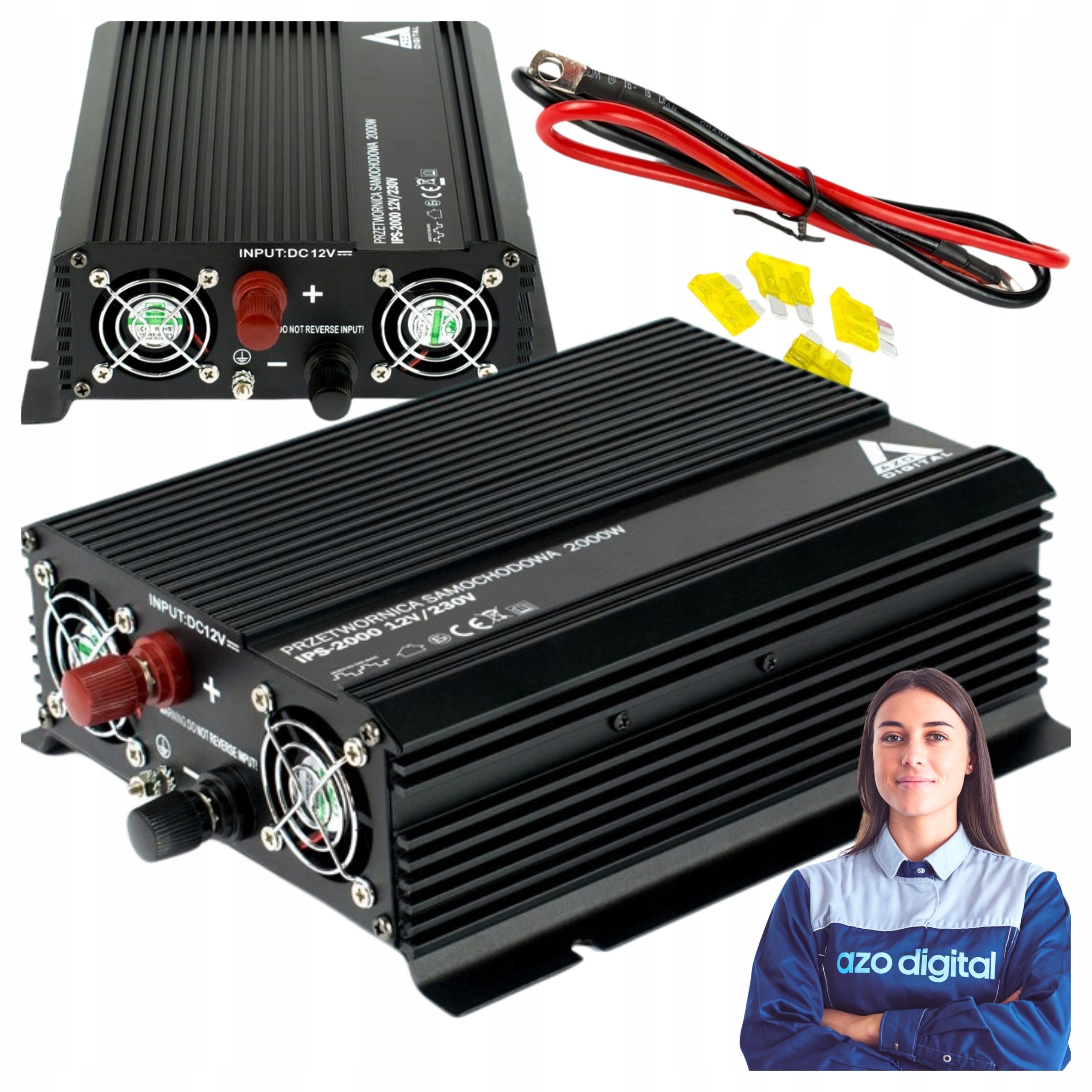 Wechselrichter DC/AC AZO Digital IPS-2000 12/230V 2000W 