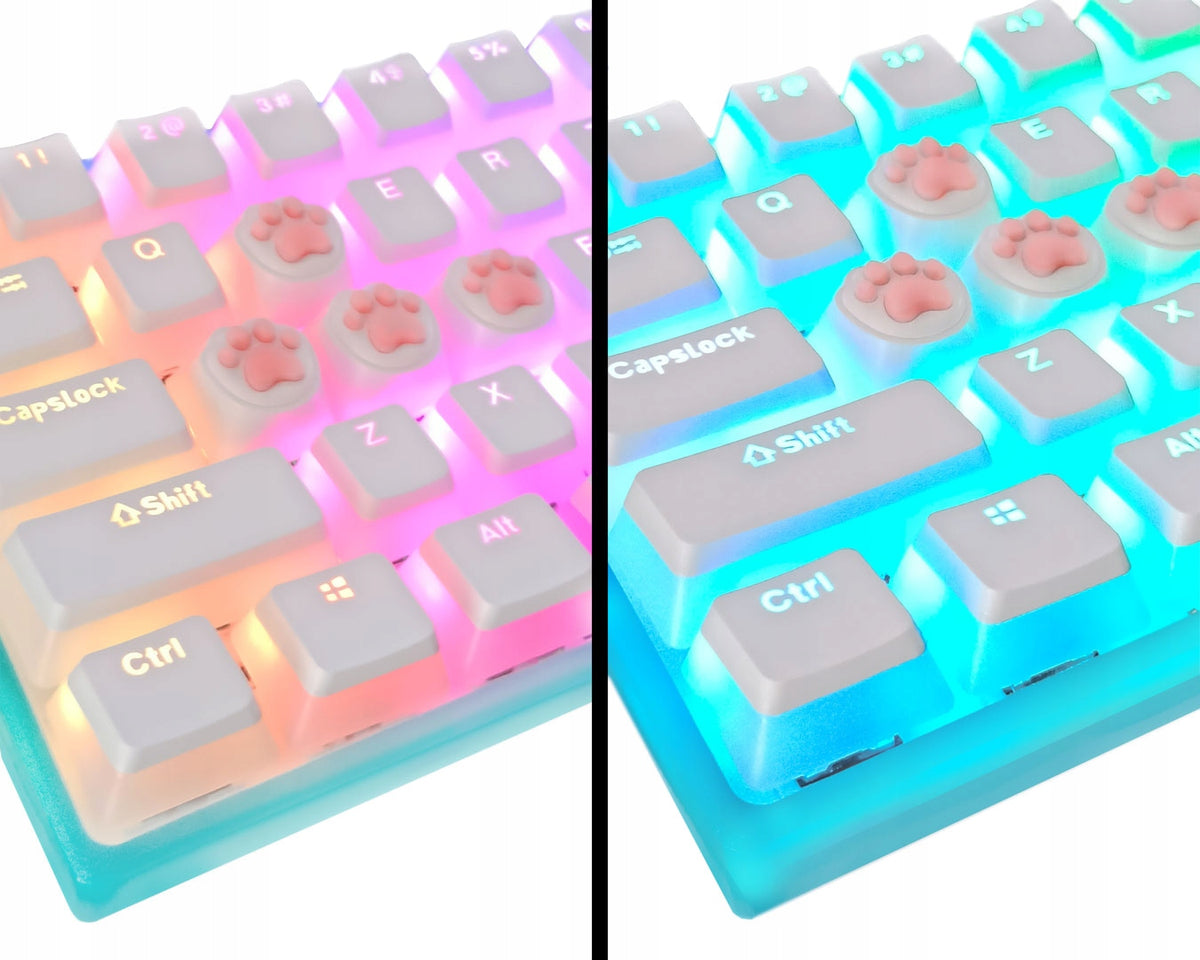 Pudding Custom KEYCAPS Set PBT DoubleShot Keycap White OEM + Keycap Puller