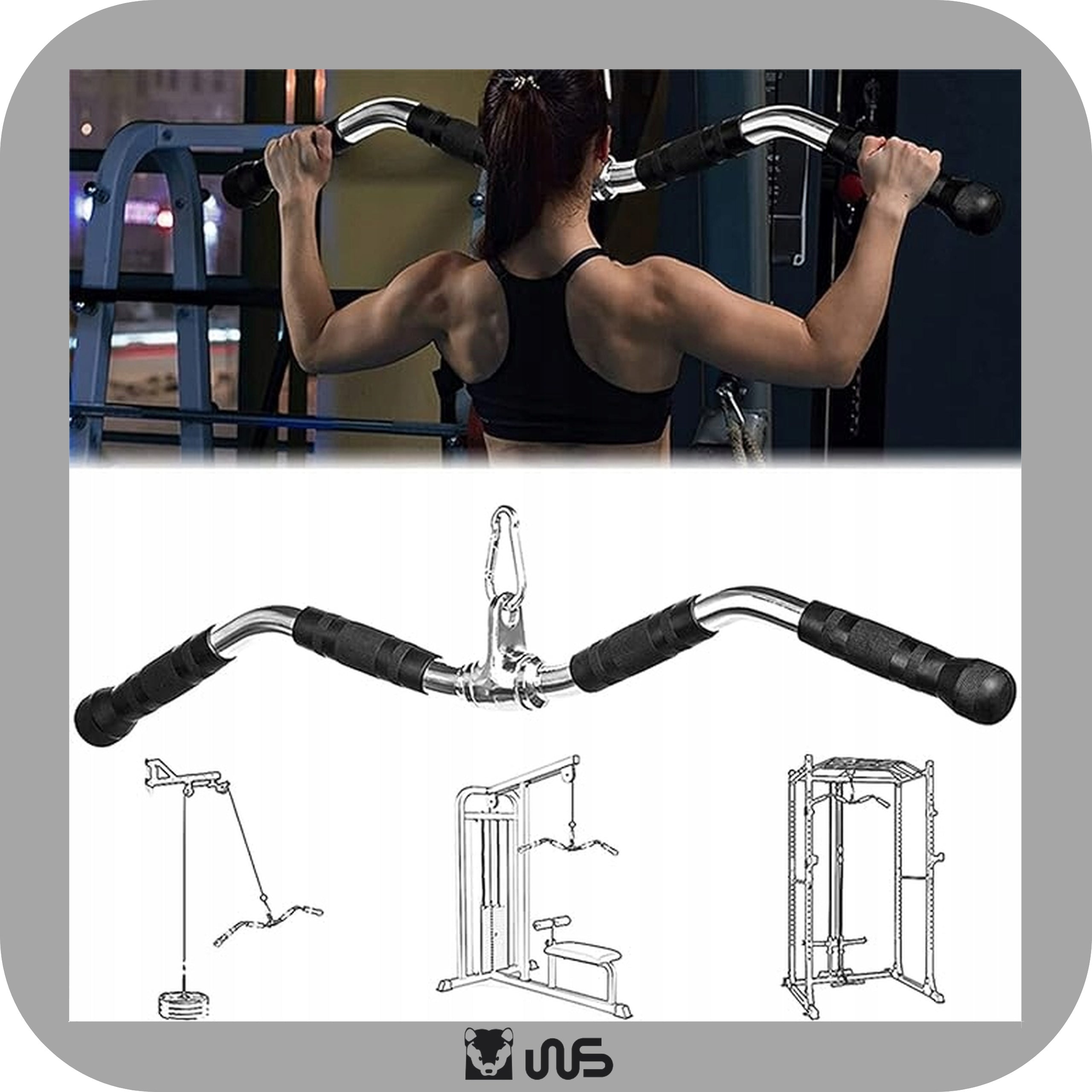 Pull Bar Handle Broken Ambidextrous Rubberized Atlas Gym Gate Installation method other