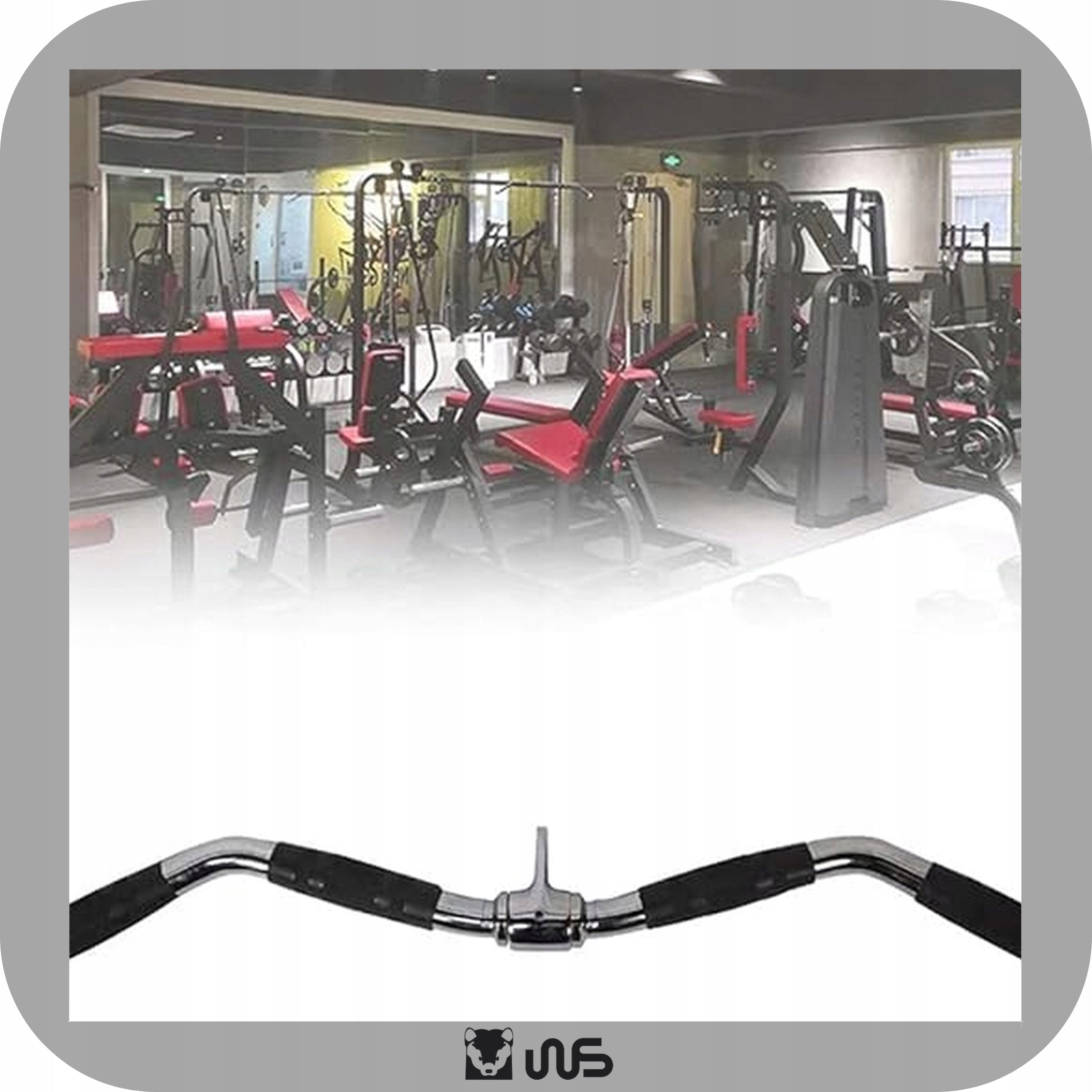 Pull Bar Handle Broken Ambidextrous Rubberized Atlas Gym Gate Model Podwójny Drążek Gumowany Do Ćwiczeń Siłowych