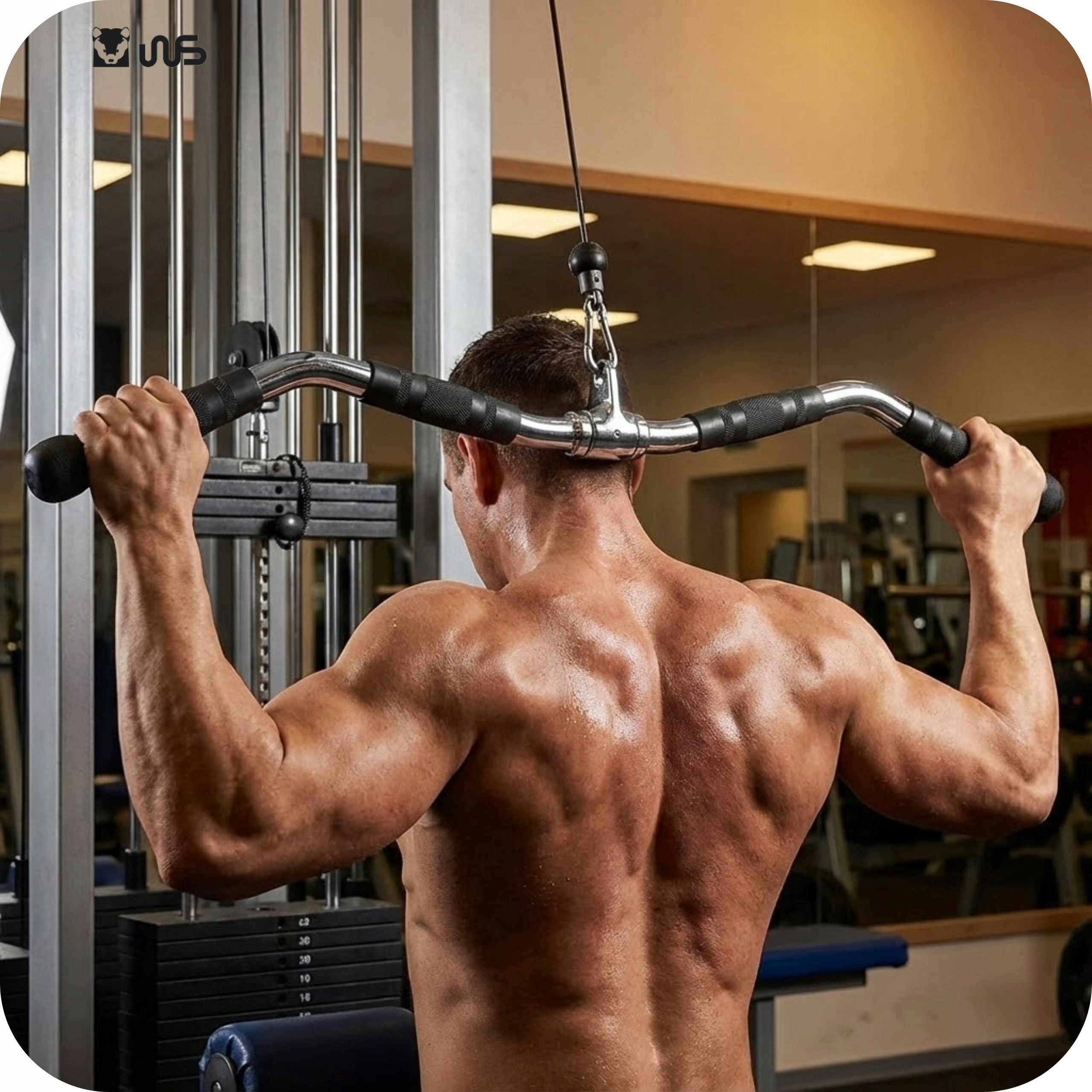 Pull Bar Handle Broken Ambidextrous Rubberized Atlas Gym Gate Packaging status original