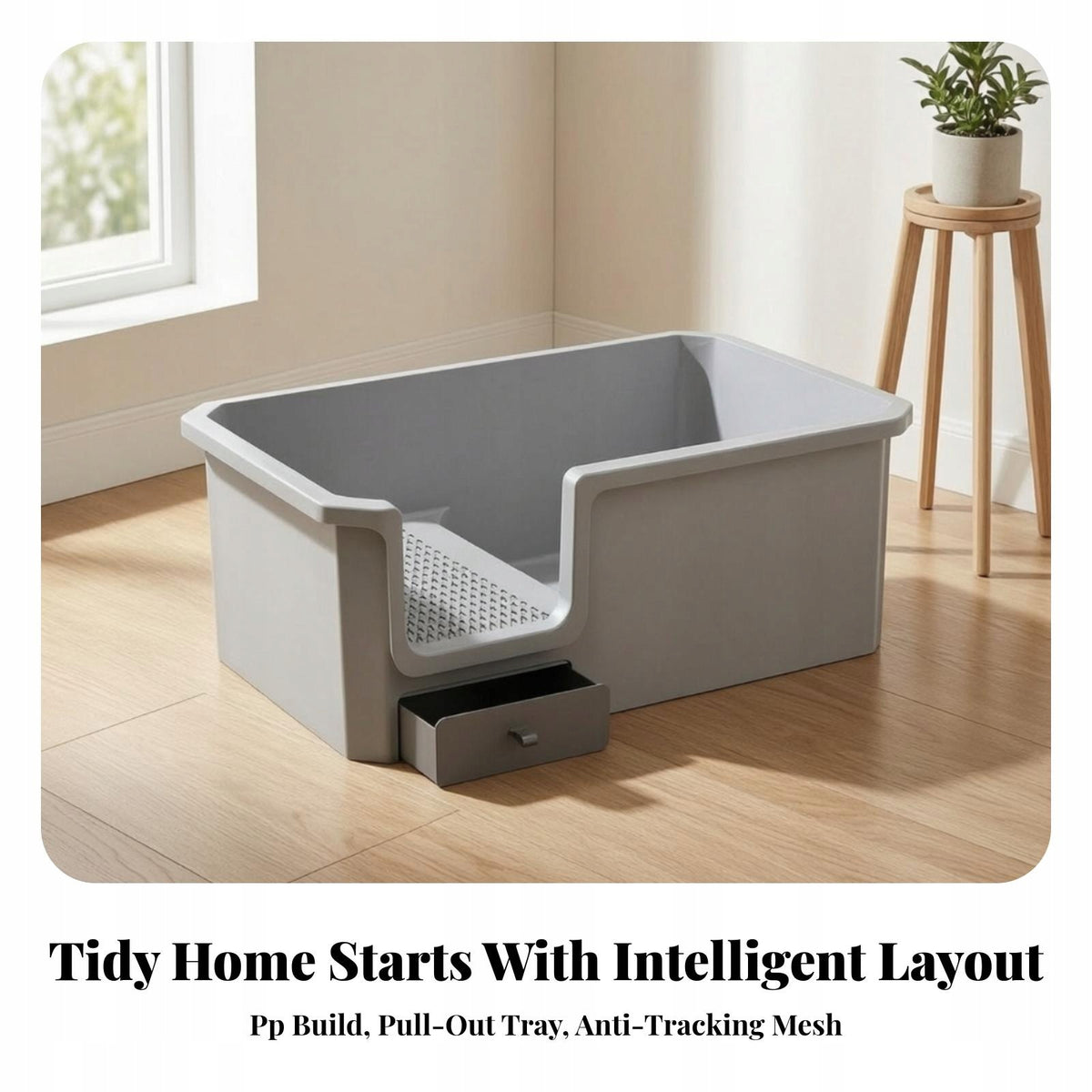 Pull Overt Box with Drawer | Perforated Sifting sifting grate, Cat cat Blue Packaging status original