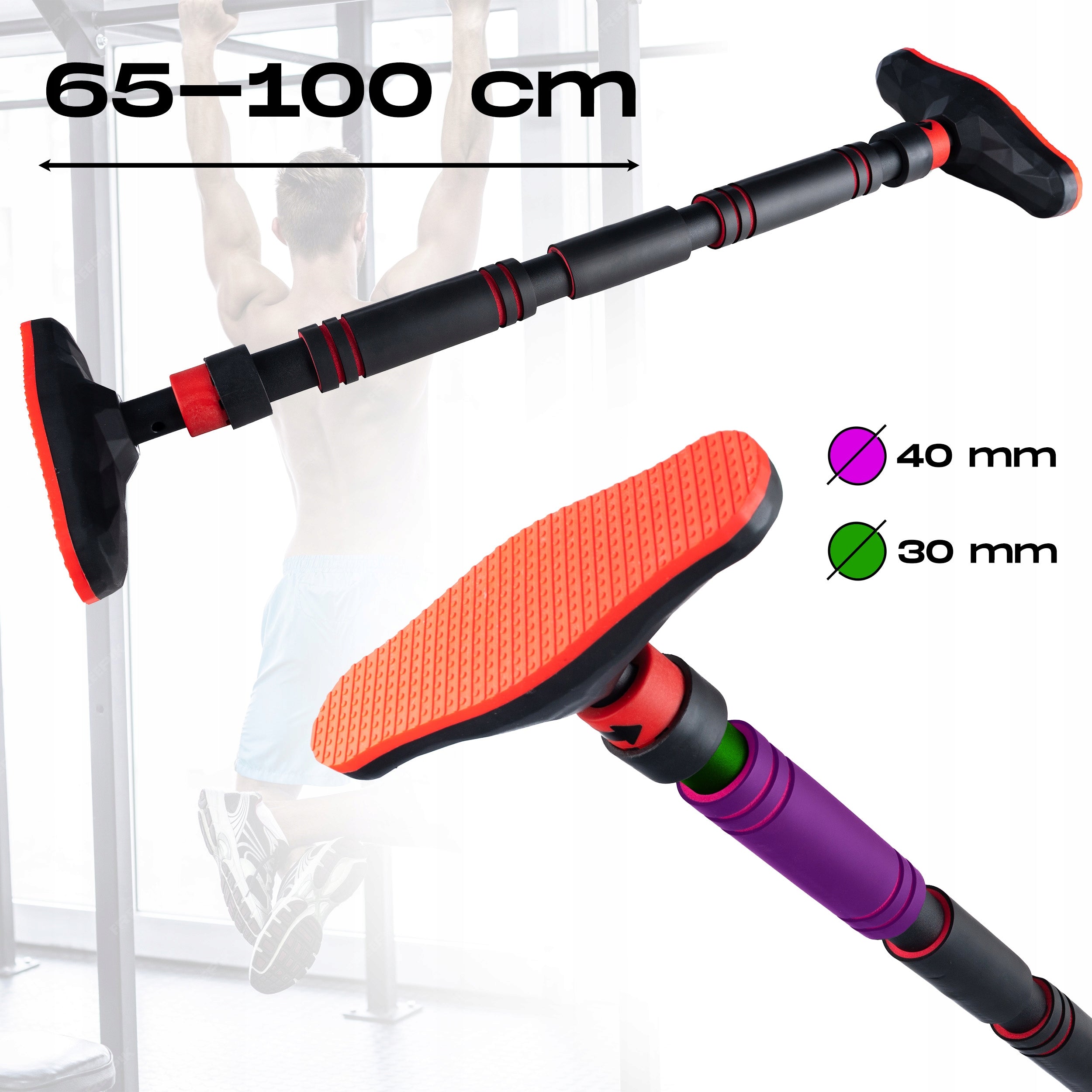Pull Up Bar Reinforced Pro Fit Stainless Steel 180Kg Brand Gotel