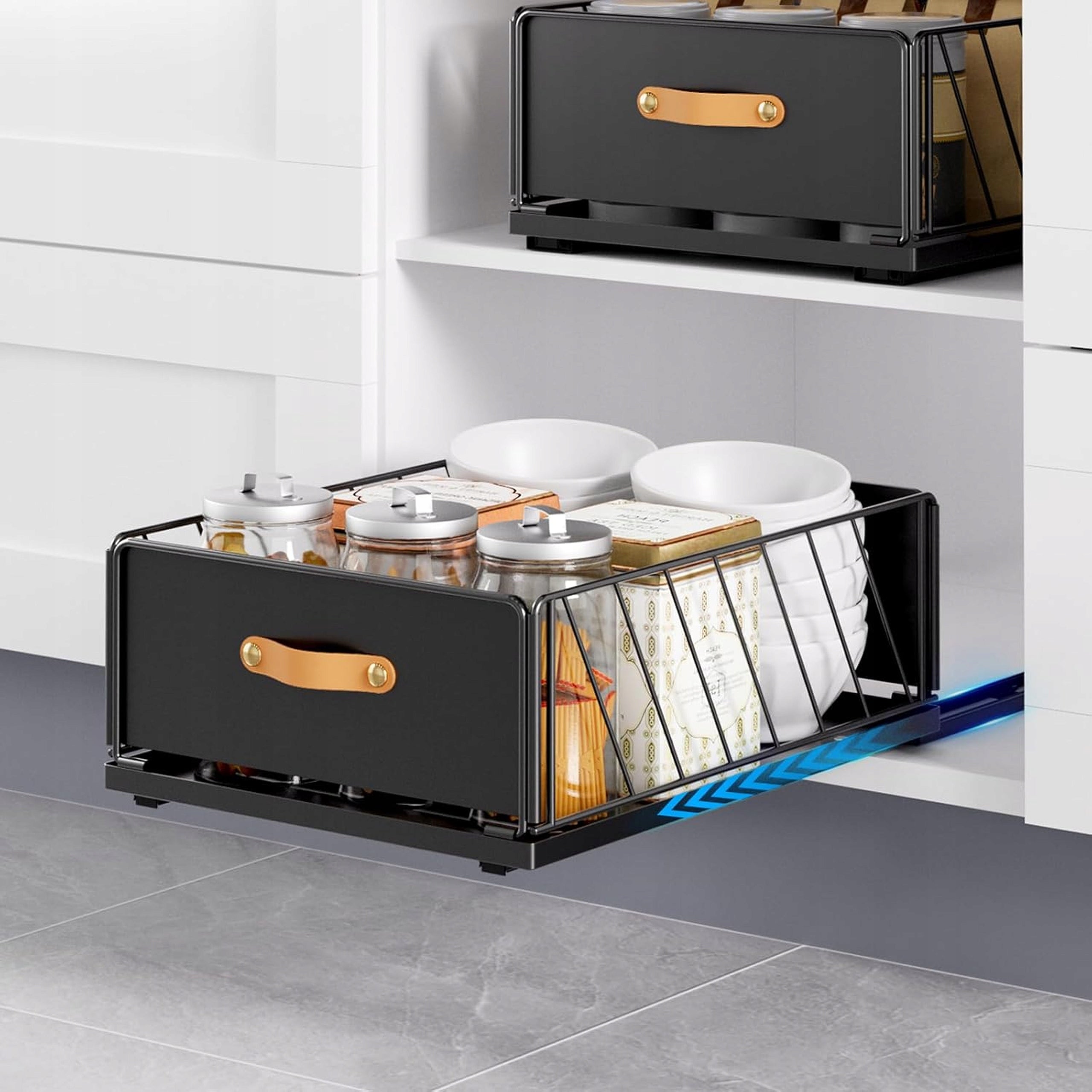 Pull-out drawer for kitchen cabinet organizer without drilling 30x40x15 Manufacturer code wysuwana szuflada organizator 40x30x15,5 cm