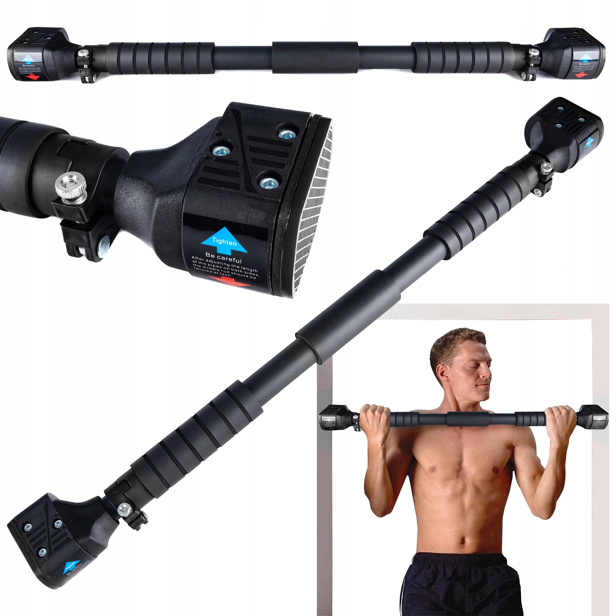 Pull-up Bar Steel Anti-slip 200Kg Adjustable