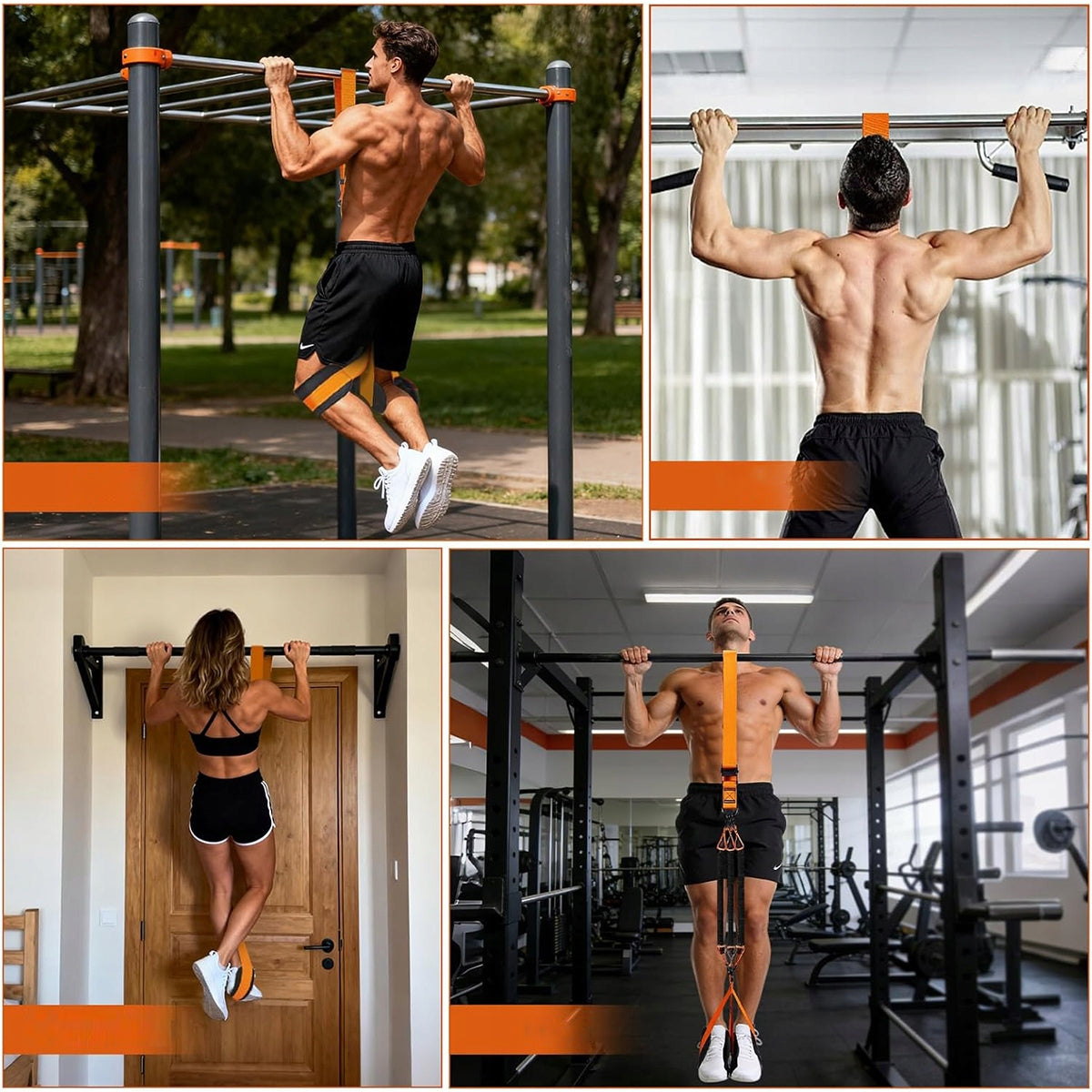 Pull-up straps on bar crossfit adjustable training belts75-300LBS Packaging status original