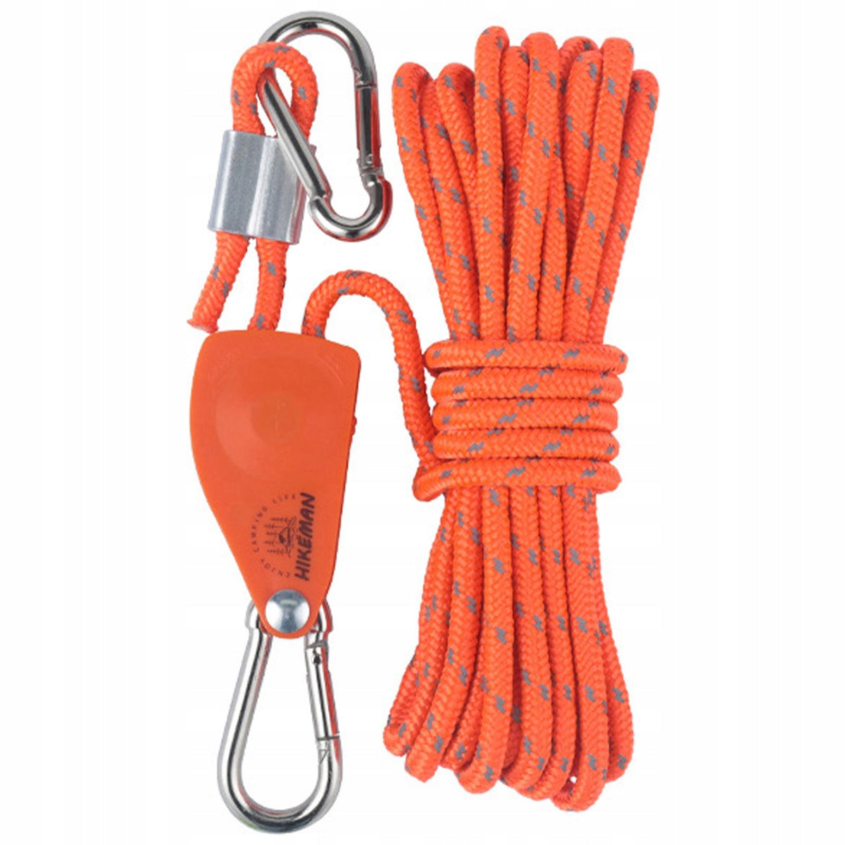 Pulley Ratchet Rope Hanger, Light Pulley Regulator Non Slip 6mm 5m Orange Brand no brand