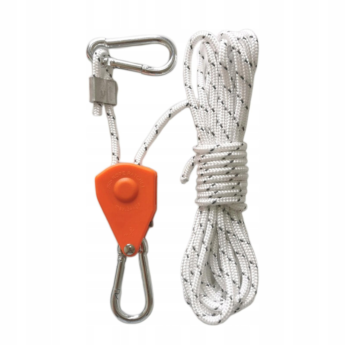 Pulley Ratchet Rope Hanger, Wind Rope Grow Light Rope Hanger Rope 5m White Brand no brand