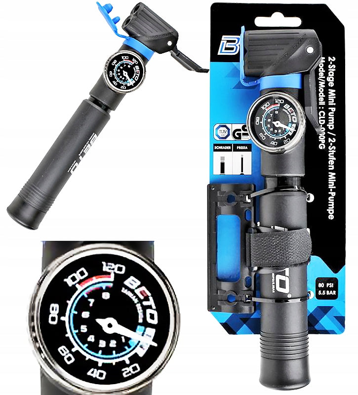 Pump Beto mini CLD-030PG plastic 2-way AV/SV with pressure gauge A805