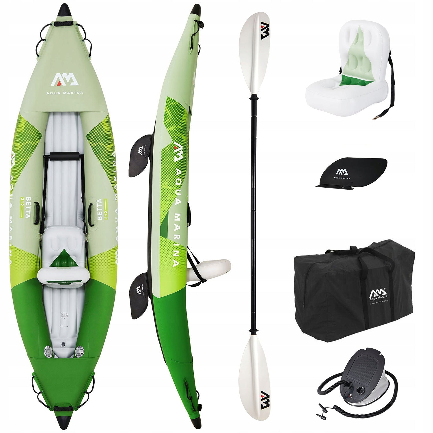 Pumped Kayak Aqua Marina Betta 312 1-person.